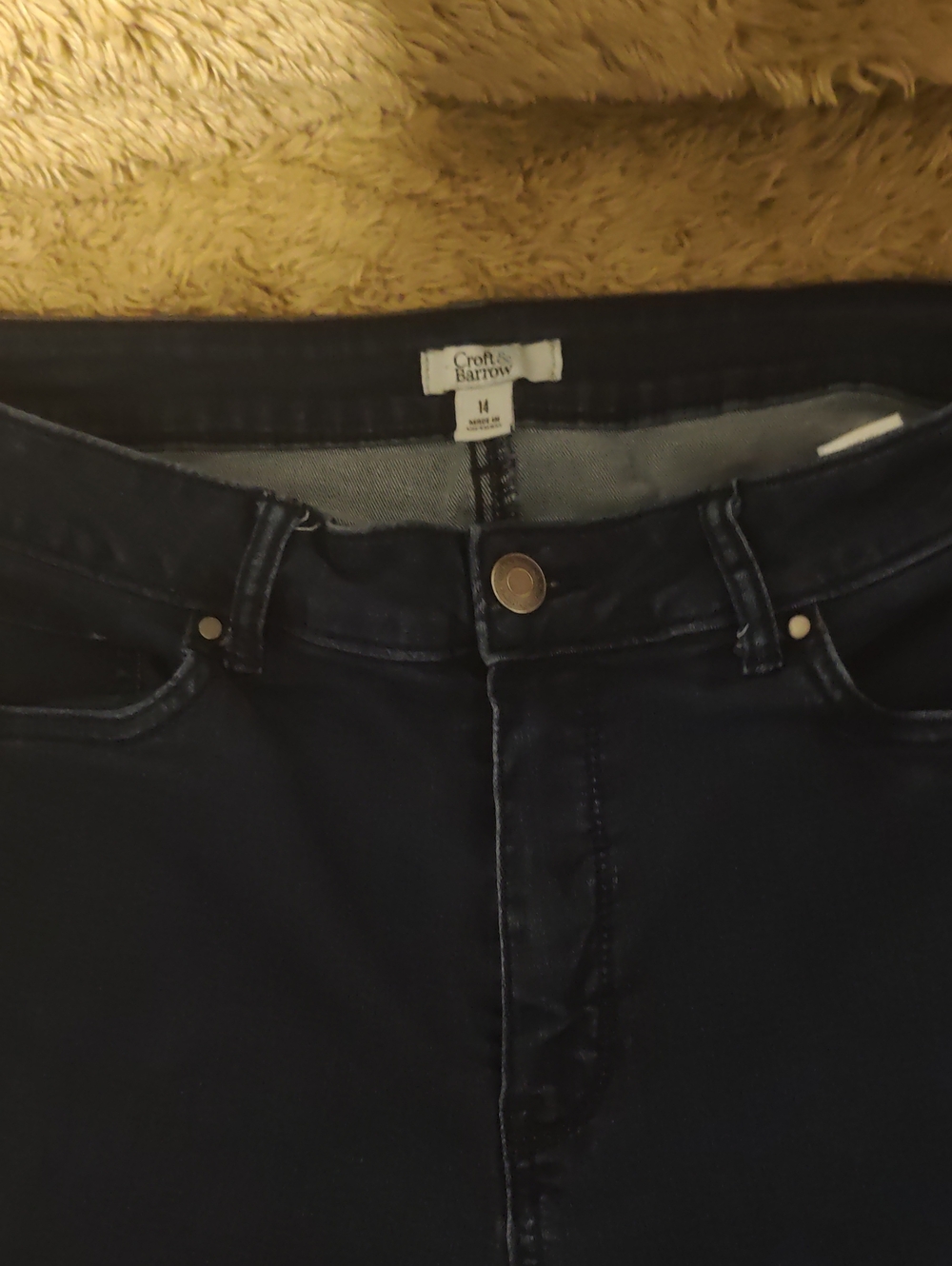 croft & barrow Dark Blue Denim Capris